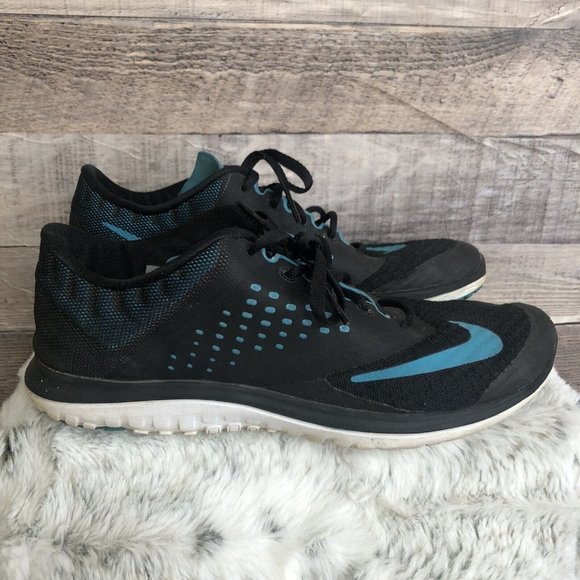 Nike Womens FS Lite Run 2 Size 8.5 Shoes Trainers Black Blue Sneakers 684667-009 - Picture 4 of 12